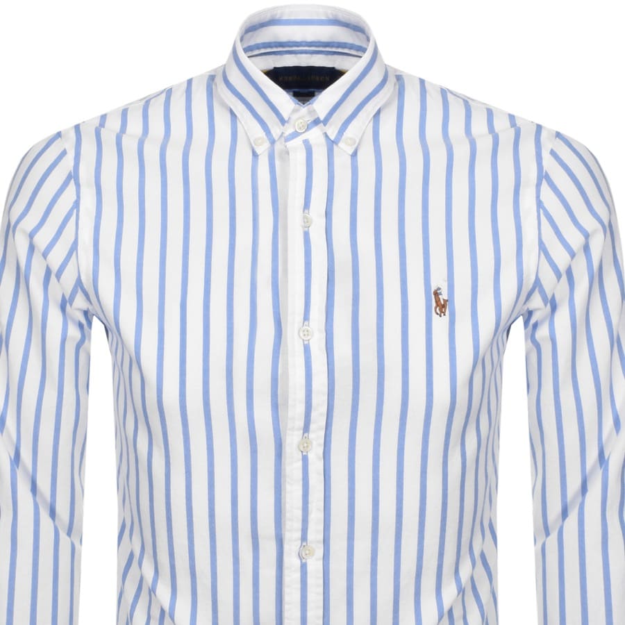 Alternative Image for ProductRalph Lauren Long Sleeved Stripe Shirt Blue2